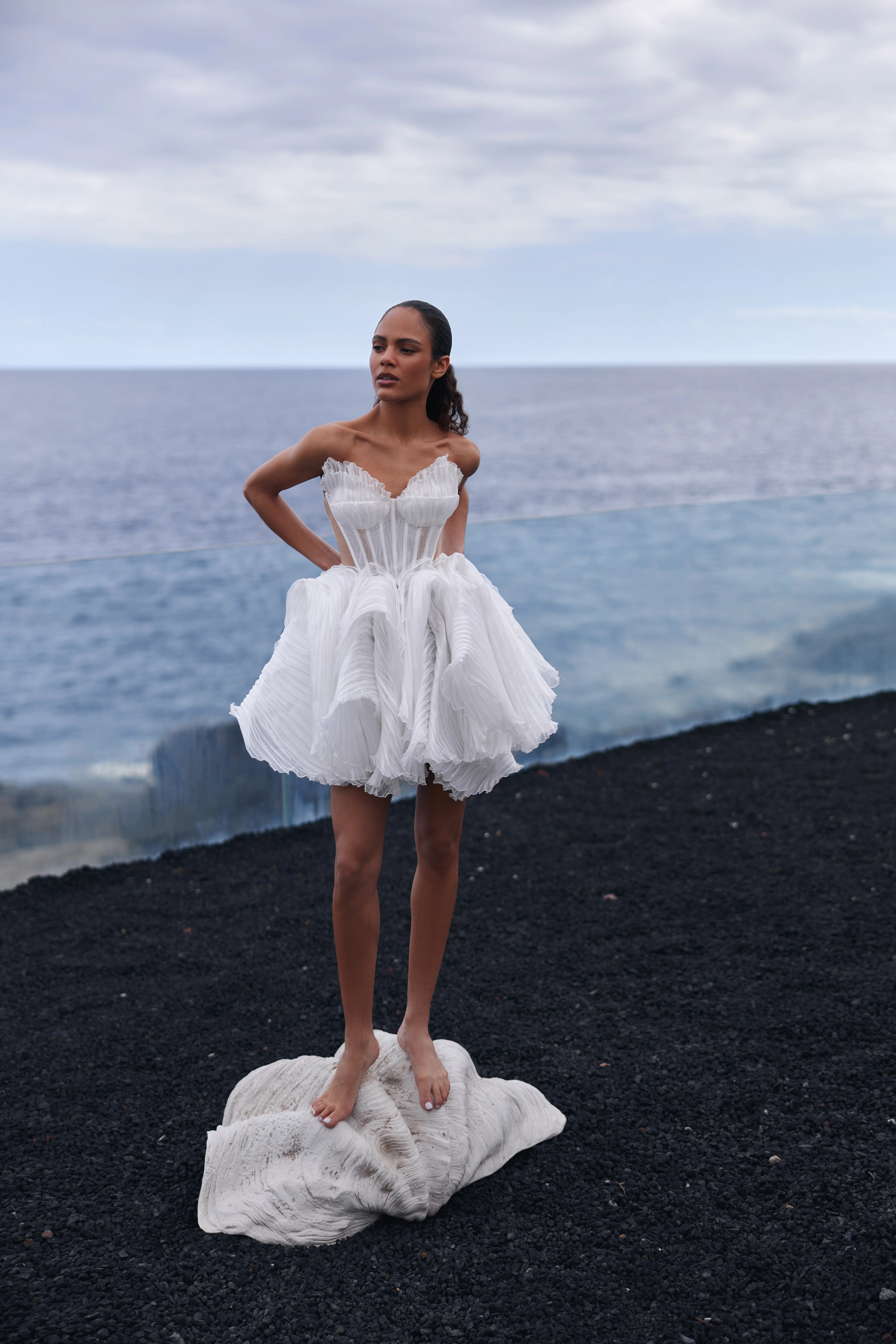 Coral Echo short dress